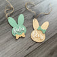 Easter Name Charm, Easter basket tag, Personalized Easter Bunny tag, Name Charm, Custom name tag, Wood Easter name tag