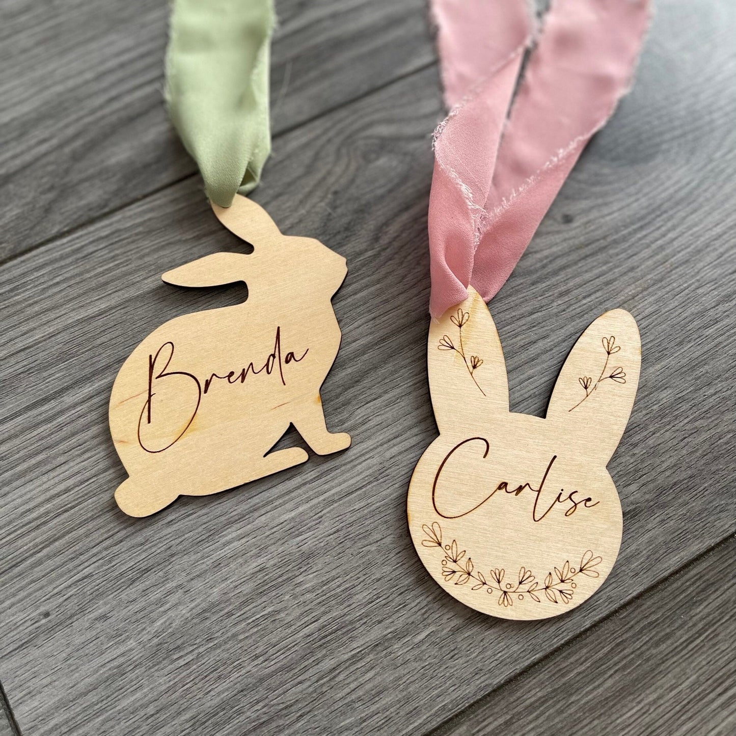 Personalized Easter basket tag | Easter basket tag | Personalized Easter Bunny tag | Name Charm | Custom name tag | Wood Easter name tag