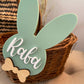 Easter basket tag Personalized Easter Bunny tag Name Charm Custom name tag Wood Easter name tag