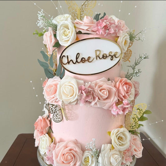 Cake Charm • Cake Topper • Personalized Cake Charm • Bridal Shower Cake Charm • Wedding cake charm • Baptism Cake Charm