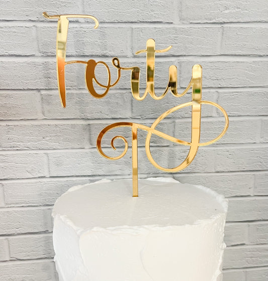 Age Cake topper • Forty cake topper • Thirty • Fifty cake topper • sixty cake topper