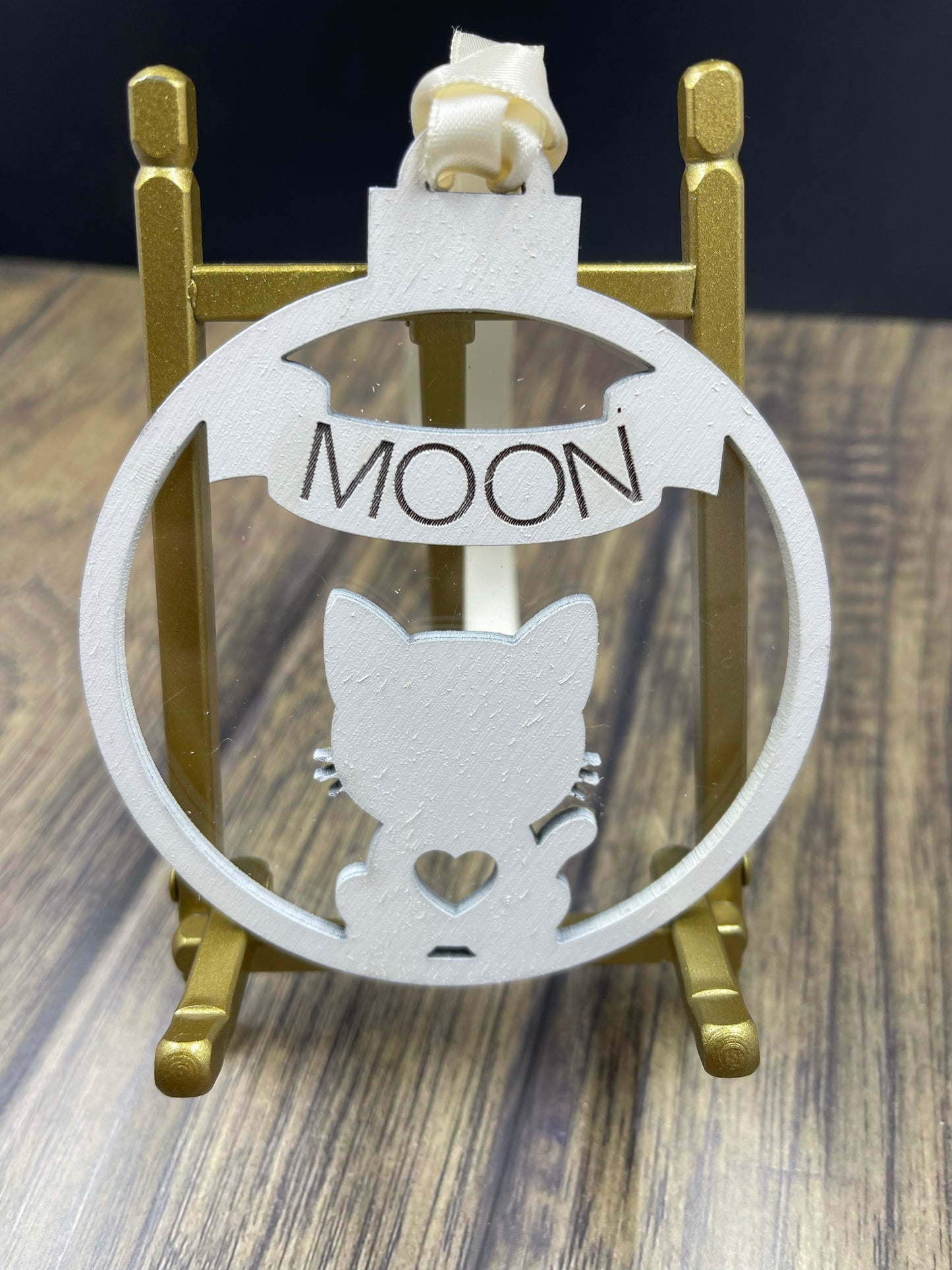 Cat Personalized Christmas Ornament | Custom pet ornament | Personalized acrylic ornament | Pet footprint ornament