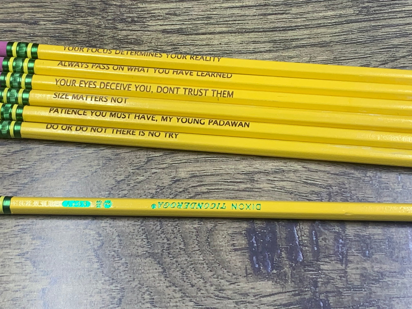 Personalized Pencils with Star Wars quotes, kids pencils