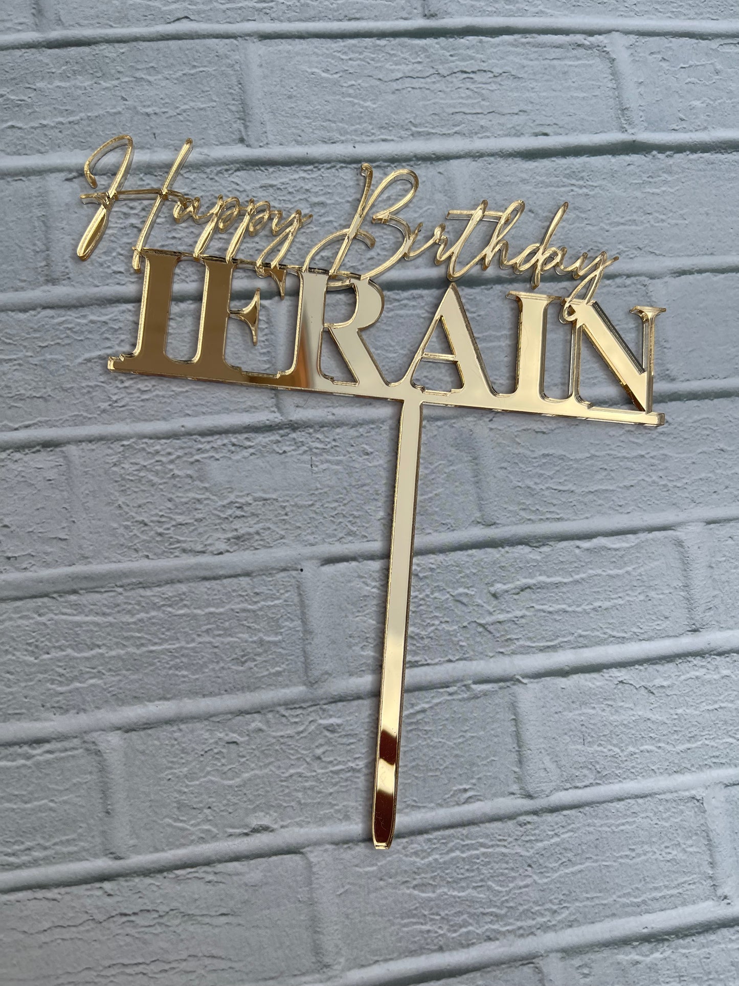 Personalized Acrylic Happy Birthday Cake Topper